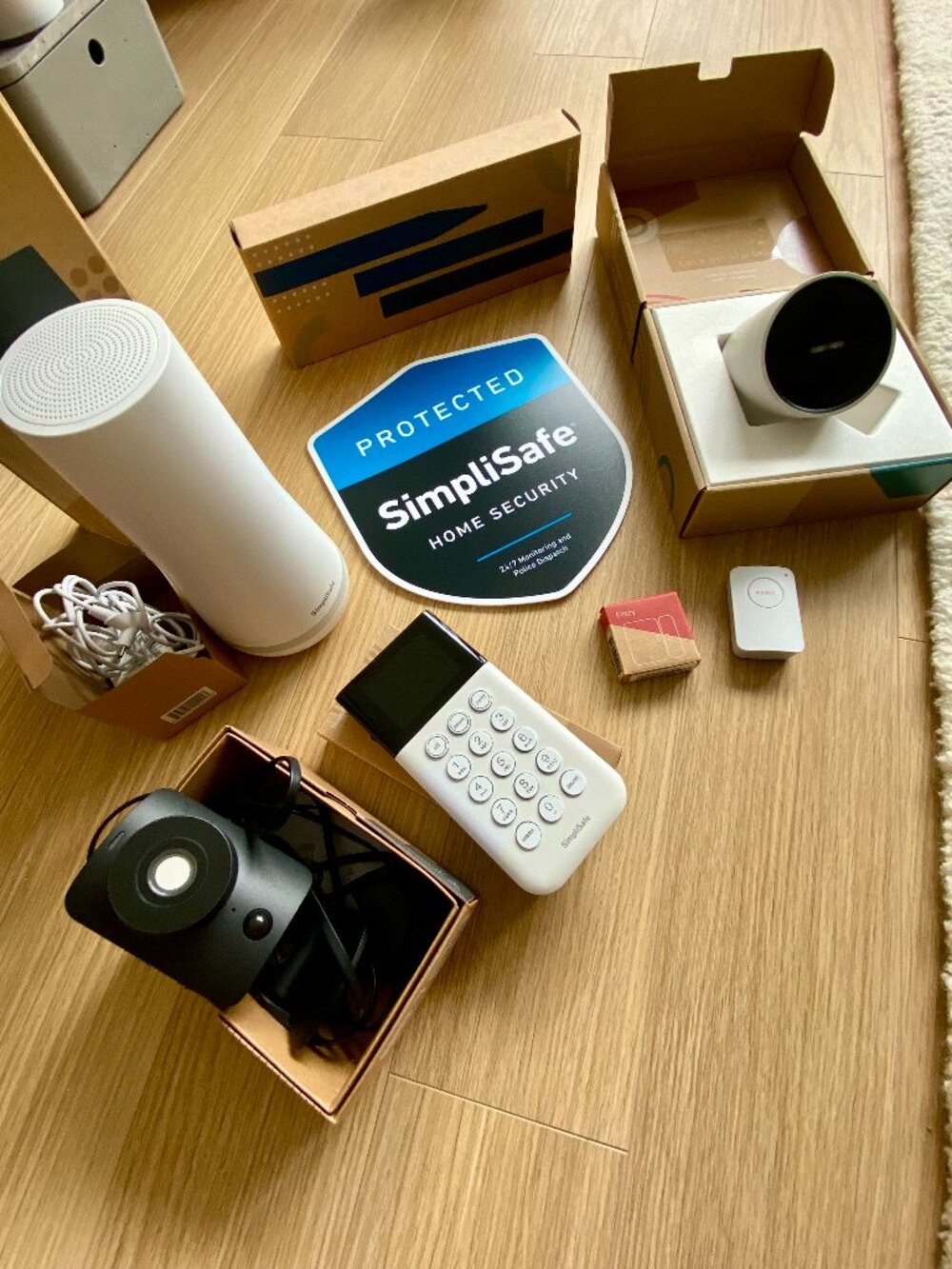 SimpliSafe System with 2 Cameras & Base, Gen 3, includes original boxes.